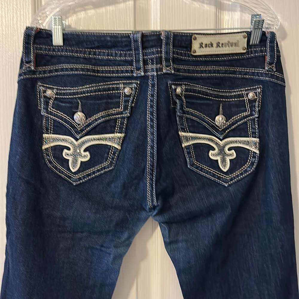 Buckle rock, revival boot, cut jeans, size 30/32